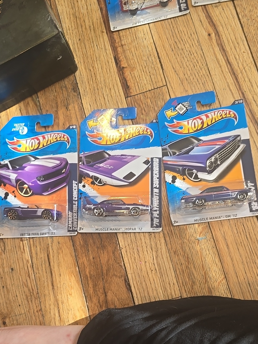 New Hot Wheels Purple Muscle Car Toy - Pack of 3